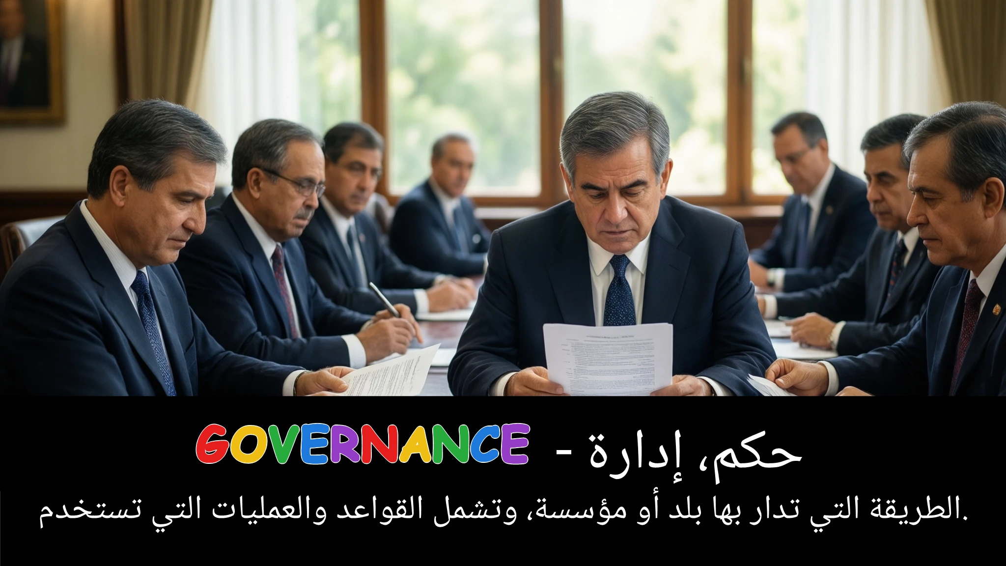 Arabic Illustration for governance